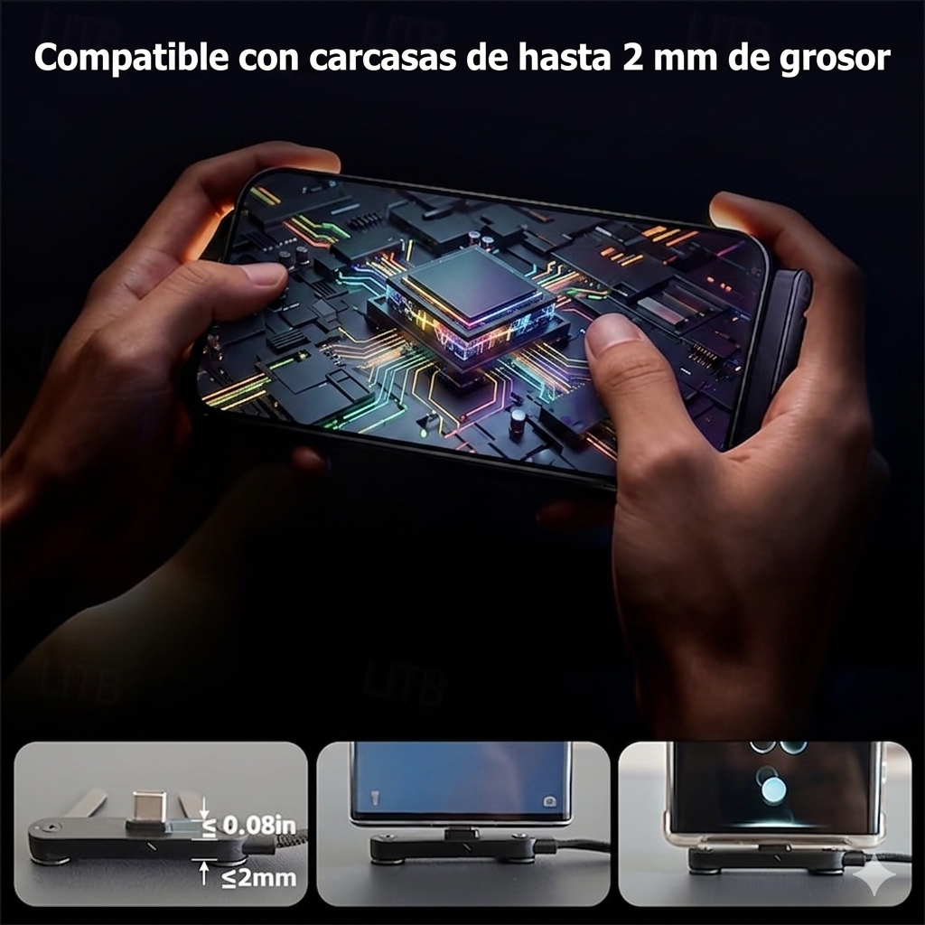 CABLE DE CARGA RÁPIDA 240W TIPO C CON SOPORTE | FLEXCHARG™